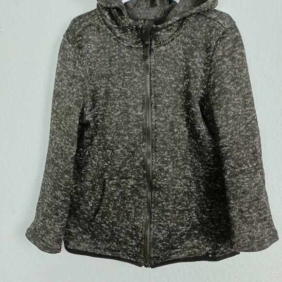 CD COPPER DENIM Boys Gray Black Full Zip Hooded Sweater Lightweight Warm, Sz 7 - Picture 4 of 10